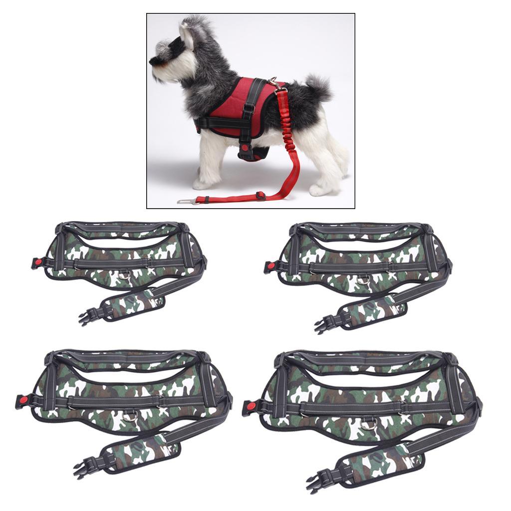 Explosion-proof Dog Puppy Harness Soft Adjustable Reflective Vest White
