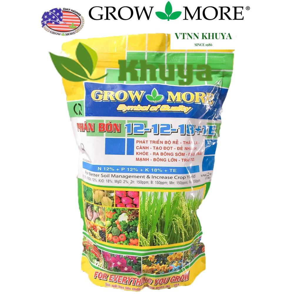 Phân bón Growmore 12-12-18+TE gói 1 kg Phát triển Rễ Thân Cành Lá