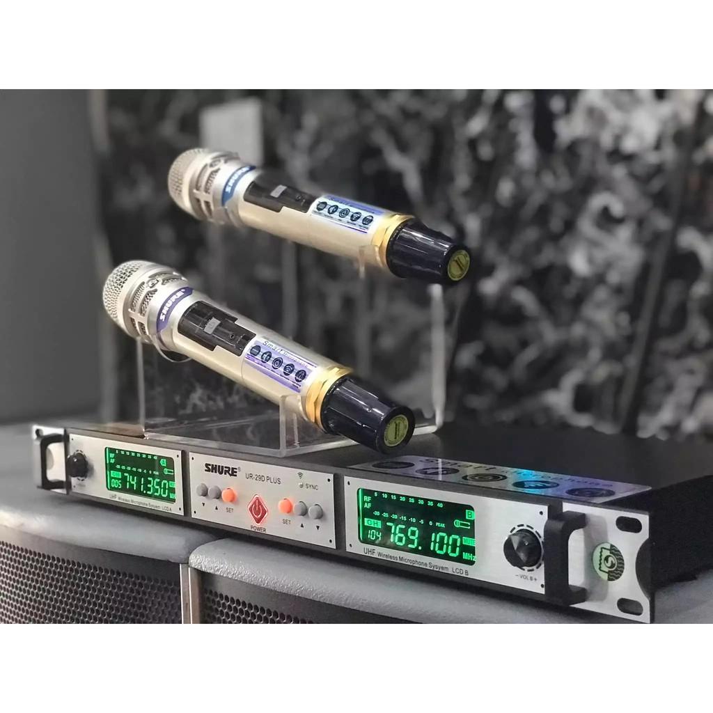 Micro không dây cao cấp SHURE UR-29D PLUS-MAIN 4 râu điểu chỉnh được 200 tần số, chất lượng cao bảo hành 12 tháng