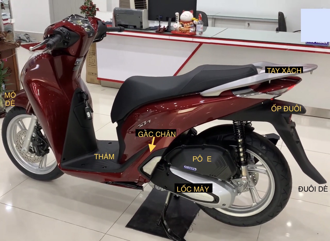 ỐP CHỤP ĐUÔI SAU DÙNG CHO ĐỜI XE SH 2020 2021 2022 2023 2024 - 125i 150i 160i CACBON