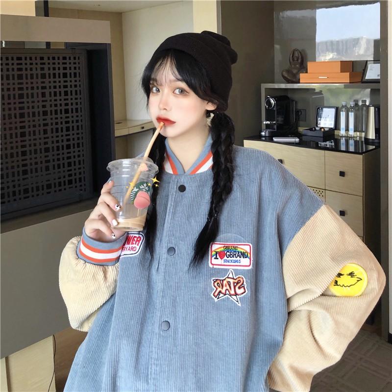 Áo khoác bomber unisex - Áo khoác bóng chày chất NHUNG TÂM oversized trẻ trung năng động