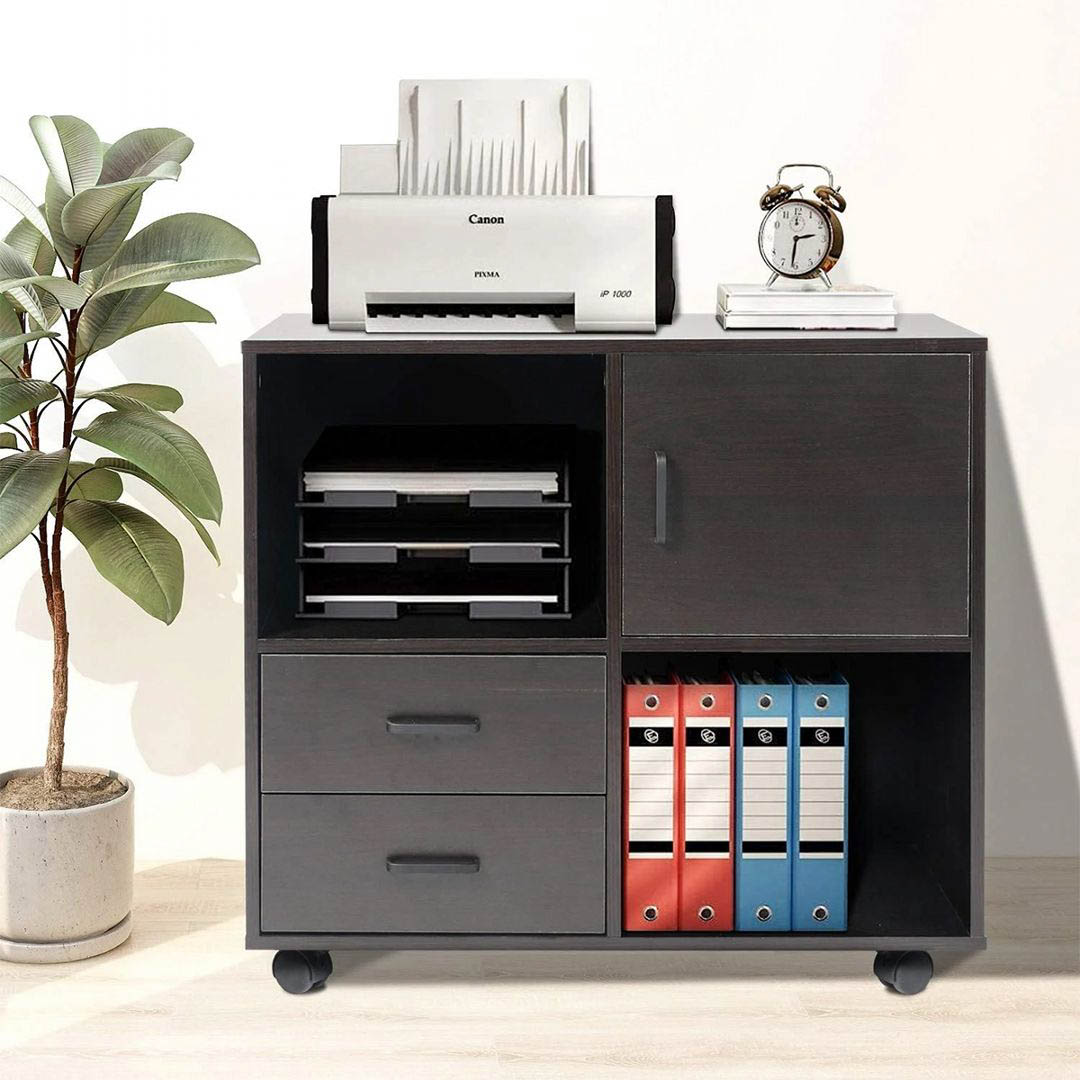 Kệ để máy in gỗ hiện đại SMLIFE Prettz | Gỗ MDF dày 17mm chống ẩm | D70xR35xC71cm