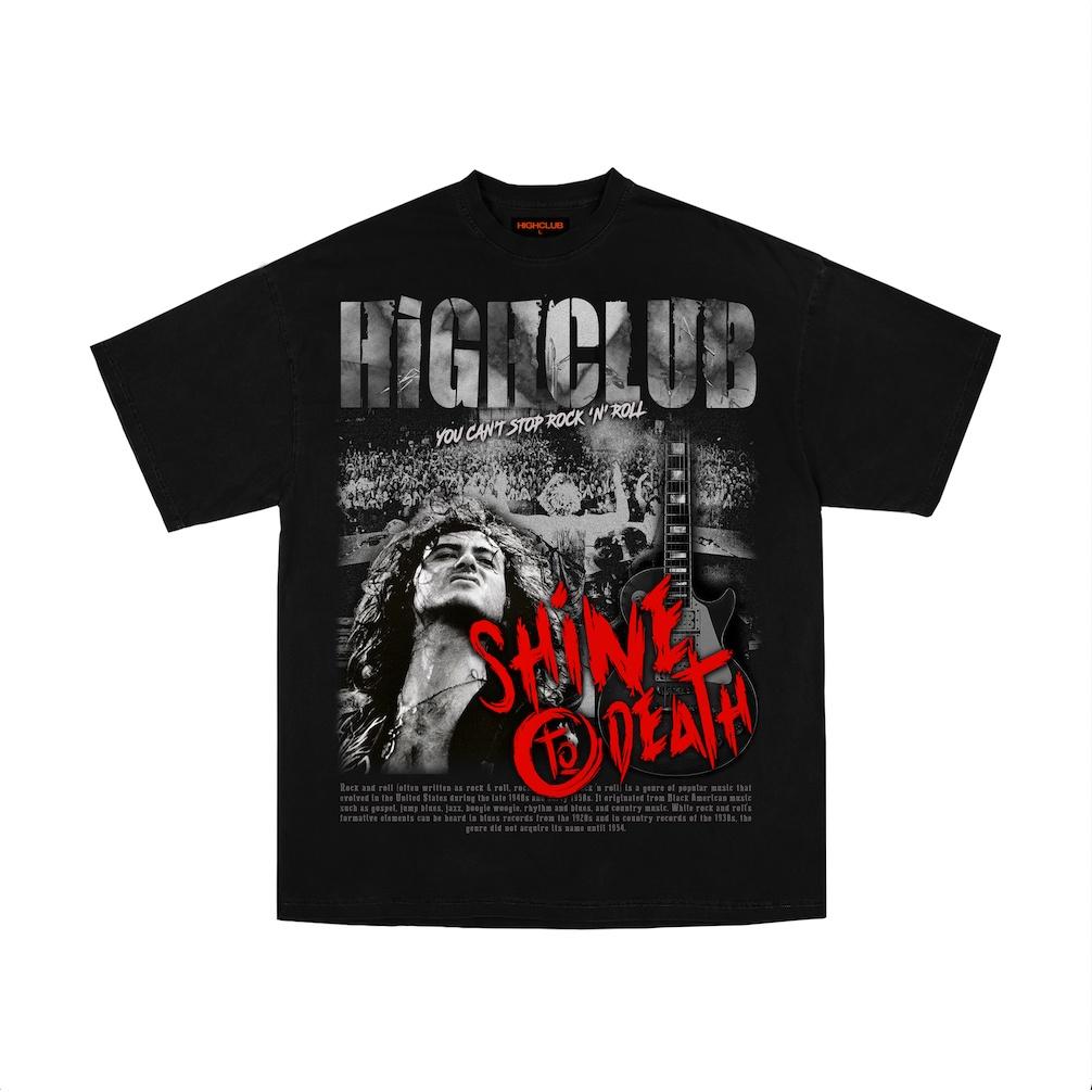 Áo Thun SHINE TO DEATH Tay Lỡ Unisex Nam/Nữ Đen/Trắng Cổ Tròn - HIGHCLUB
