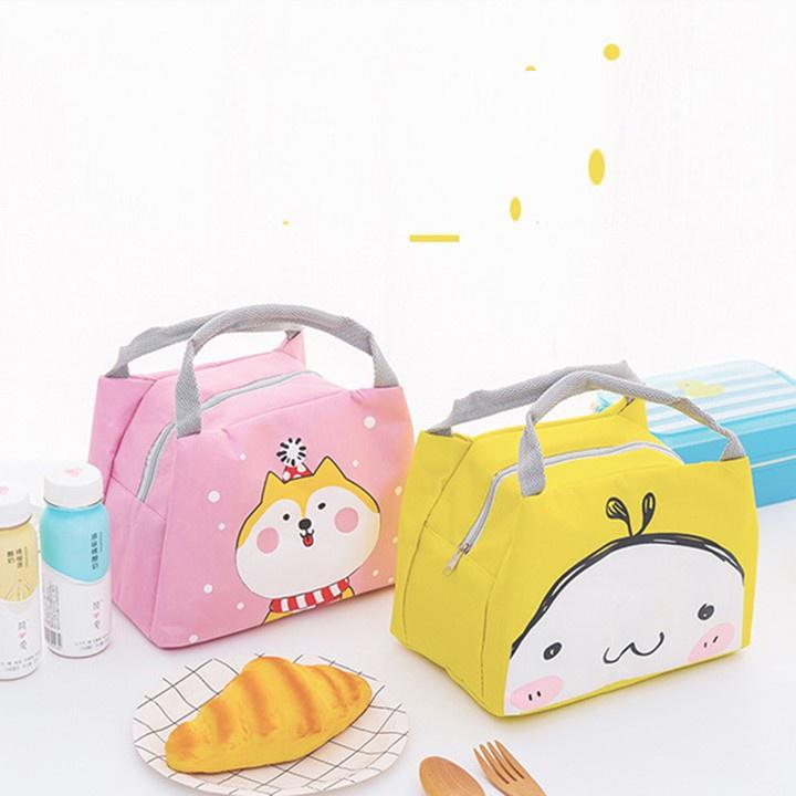 BÁN SỈ Túi Giữ Nhiệt Túi Đựng Cơm Giữ Nhiệt Đa Năng Hình Thú 3 Lớp Có Khoá Kéo Tiện Lợi 88218 SHOP TIỆN ÍCH