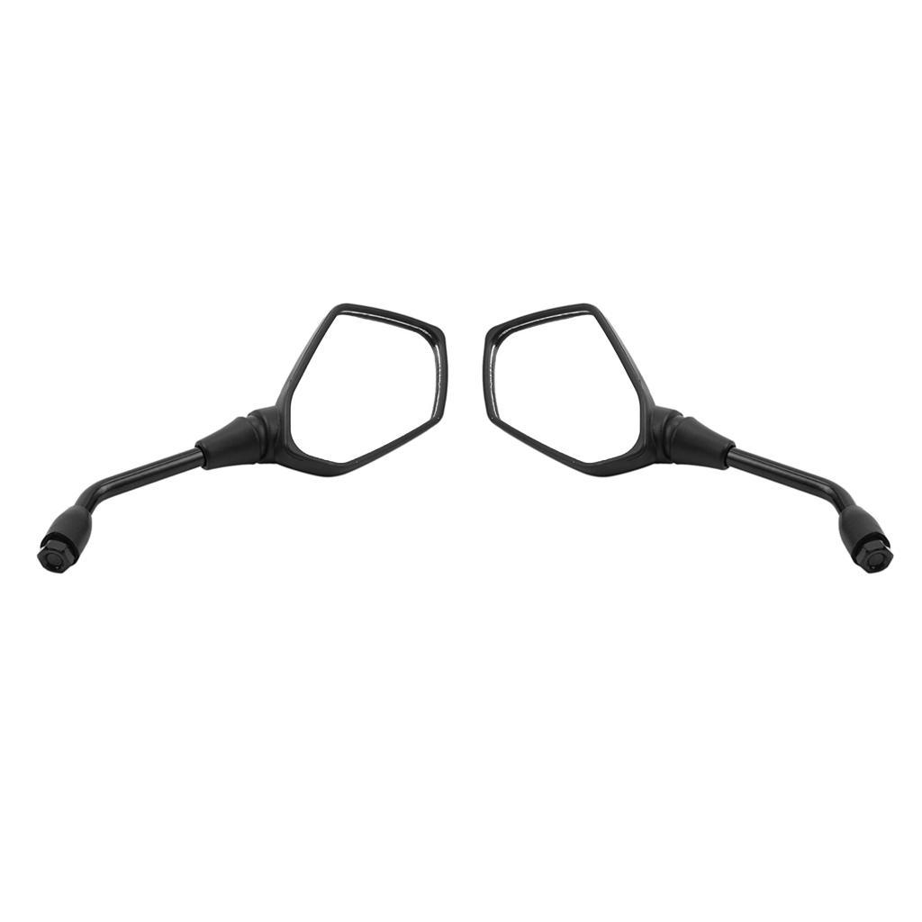 1 Pair Motorcycle Rear View Mirrors 10MM Universal Side Mirror for Scooter, ATV