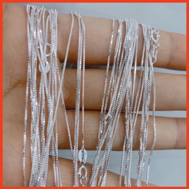 Dây chuyền hộp vuông cho nữ chuẩn bạc 925 giá tốt