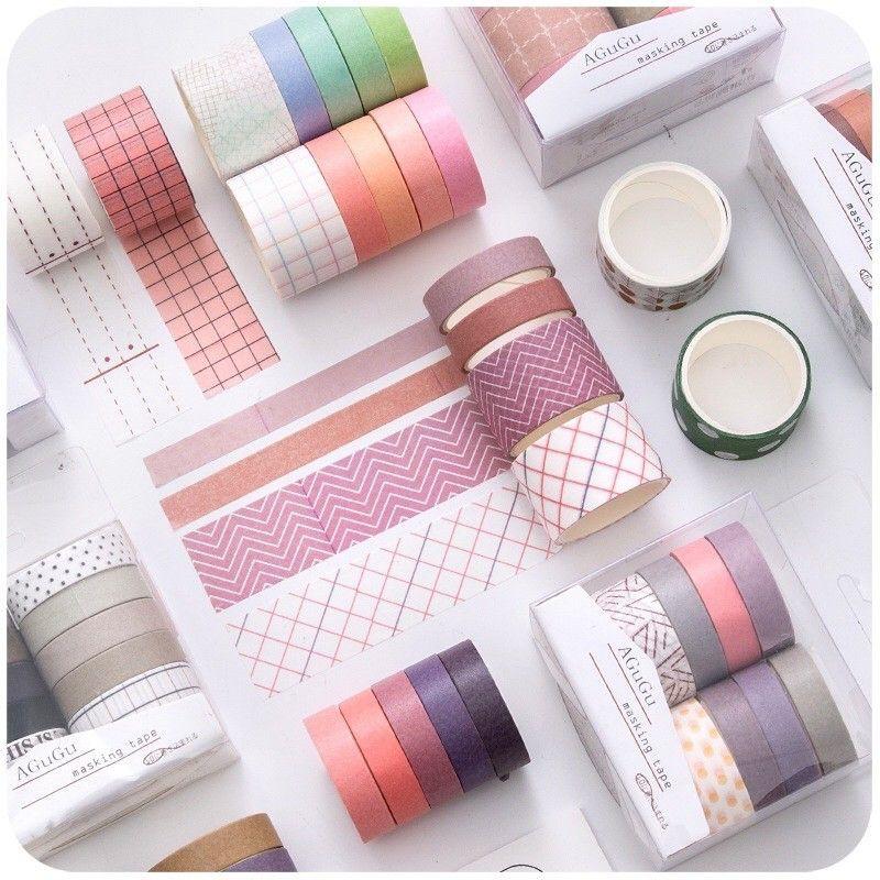 Mua Bộ 10 Cuộn Băng Keo Trang Trí Washi Tape Nhiều Chủ Đề Trang Trí Sổ Tay
