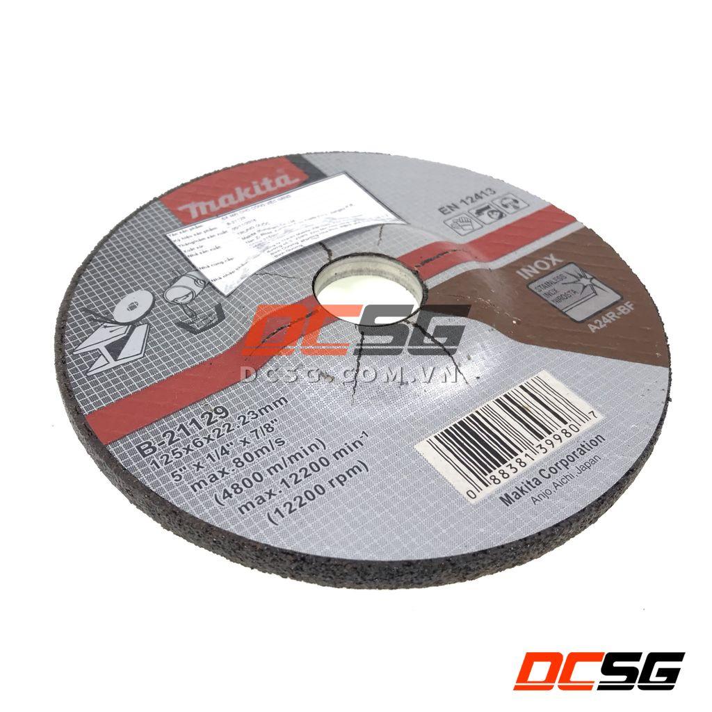 Đá mài inox cho công nghiệp 125x6.0x22.23mm A24R Makita B-21129 | DCSG
