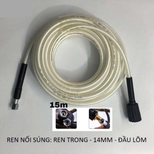 Dây xịt rửa xe cao áp 15m dùng cho máy rua xe gia đình