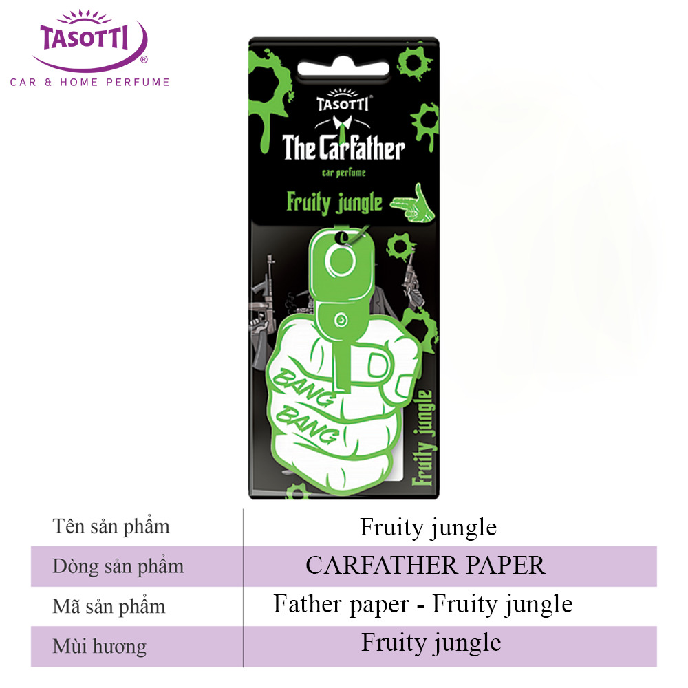 Lá thơm treo xe hơi TASOTTI CARFATHER PAPER khử mùi điều hòa tạo hương thơm mát