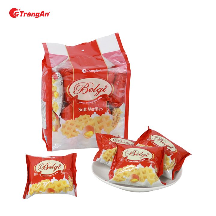 Bánh Belgi Trứng Sữa Mềm Túi 230g, Thương Hiệu Tràng An