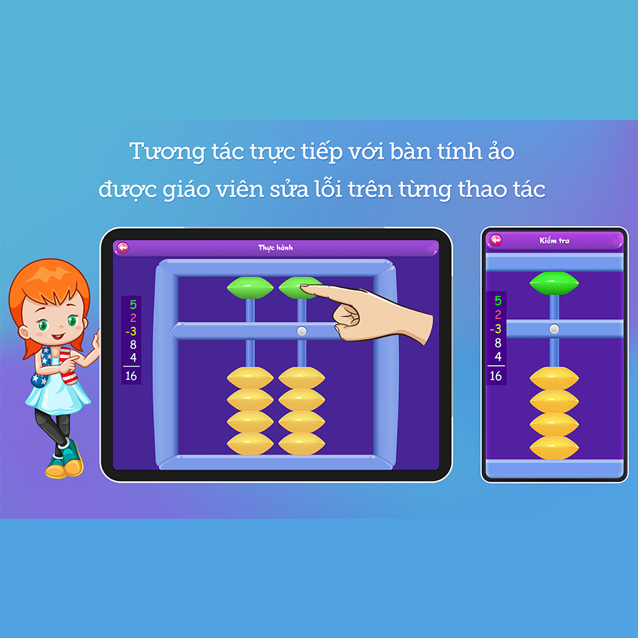 Thẻ học Kids Up - KidsUP Soroban Toán tư duy - Gói 1 năm tặng 6 tháng miễn phí