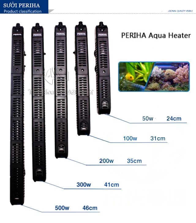 Máy Sưởi bể cá Periha HE 50W-100W-200W-300W-500W