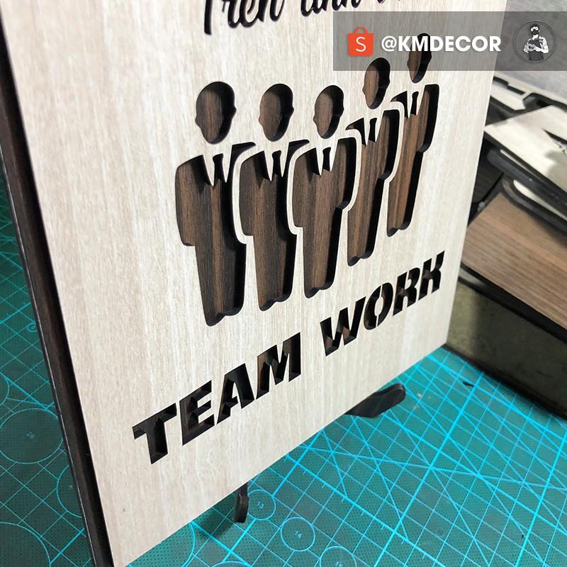 Tranh gỗ động lực TBIG - Làm việc trên tinh thần Team Work