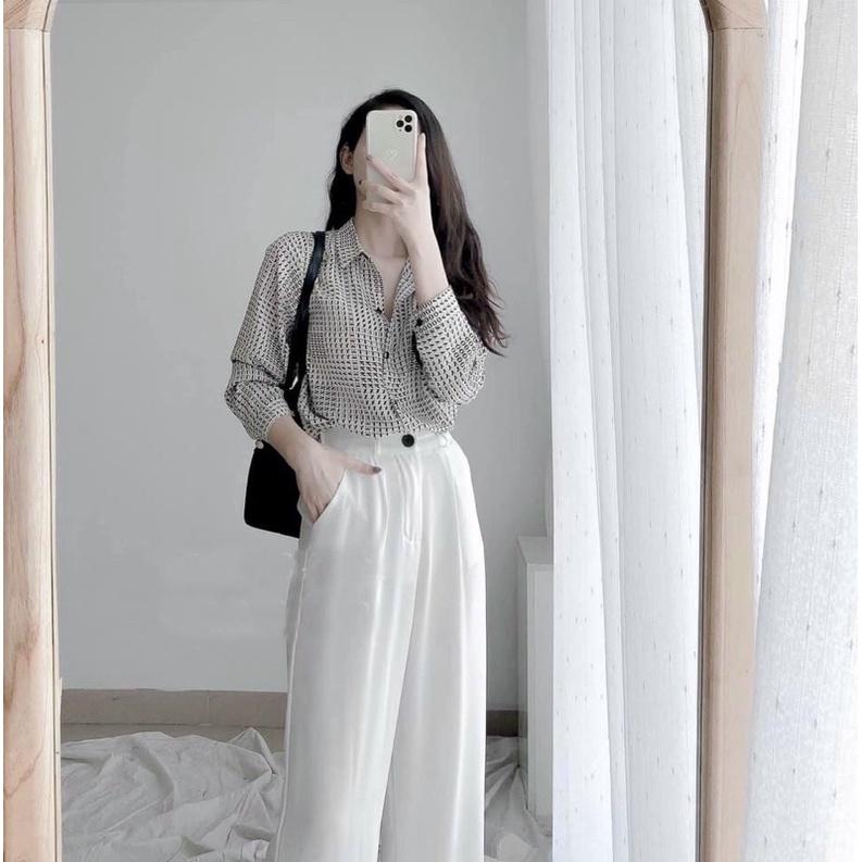 ÁO SƠ MI HOẠ TIẾT-Xịn dã man, hoạ tiết độc đáo ko đụng hàng, mặc lên sang chảnh mà trẻ trung cực kì
