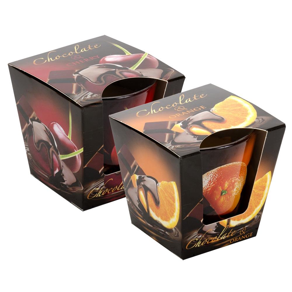 Combo 2 ly nến thơm Bartek nhập khẩu Châu Âu Chocolate 115g - sôcôla anh đào, cam ngọt