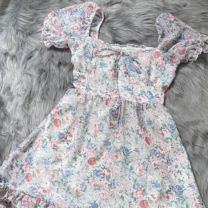 Đầm dáng xoè tơ hoa thêu - AUDREY STUDIO