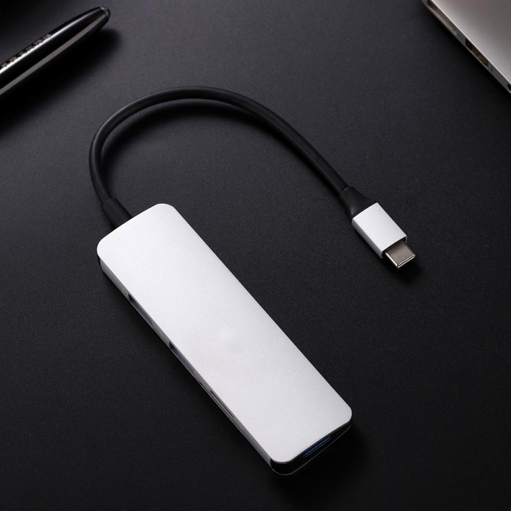 USB Hub Adapter, Type-C to USB 3.0 Converter and Card Reader for SD TF For