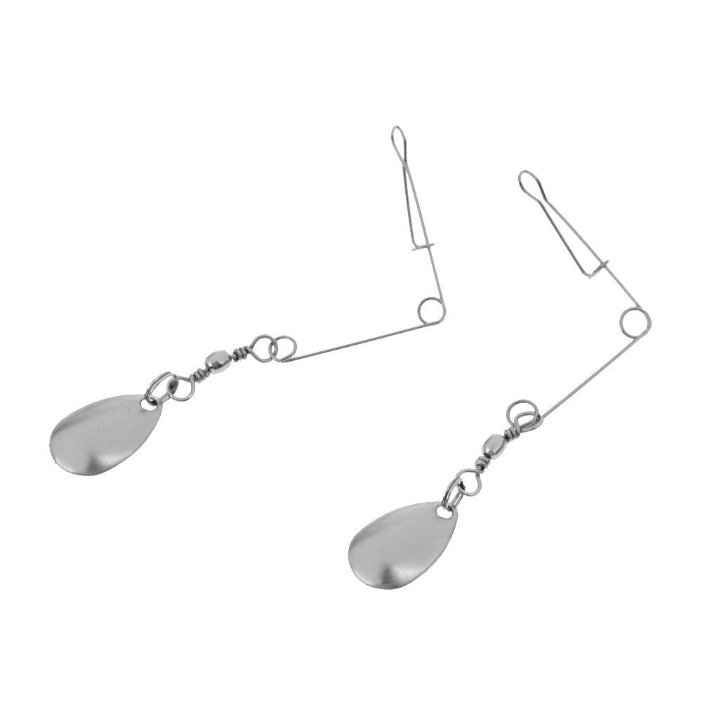 20 Pieces Spinnerbait Rigs Spinners Spinner Baits Spoons Fishing Steel 0.6mm
