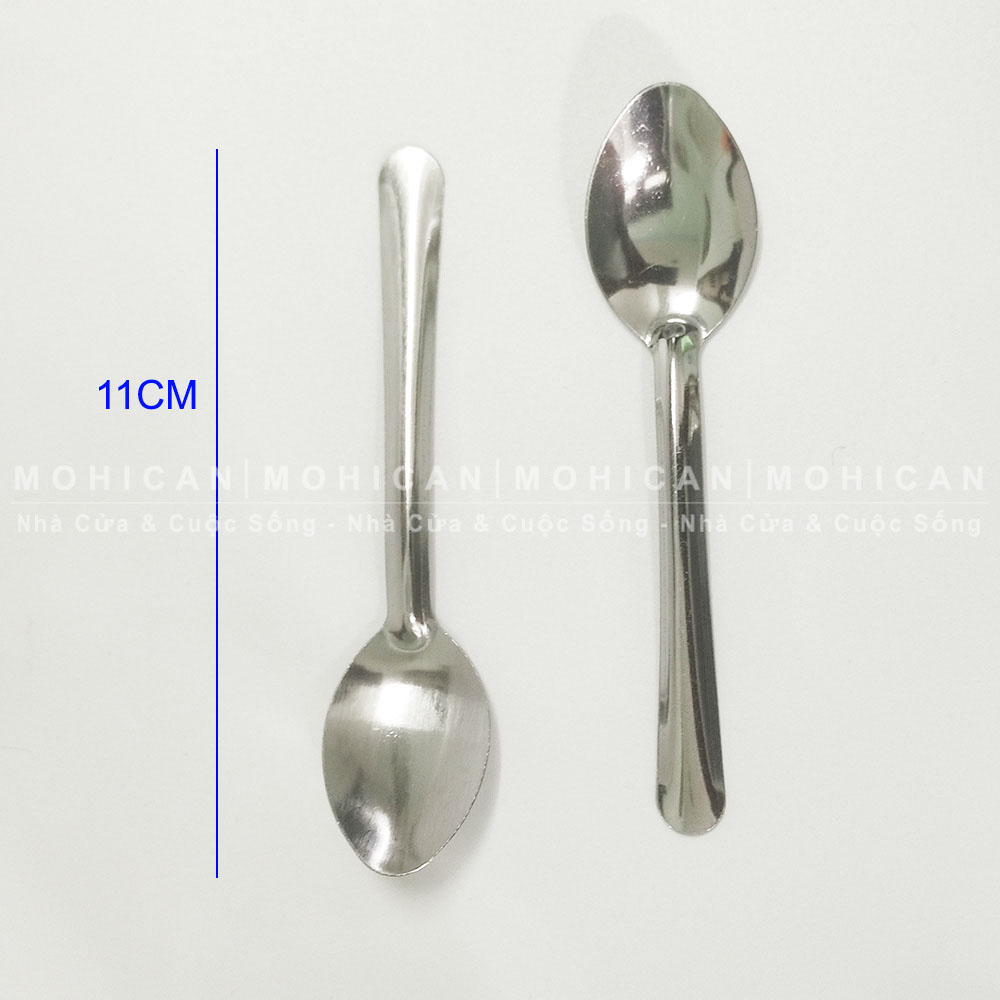 Muỗng cafe nhỏ 11cm, thìa cà phê inox nhỏ, muỗng ăn sữa chua, hột vịt lộn OEMP-THIAINOX11