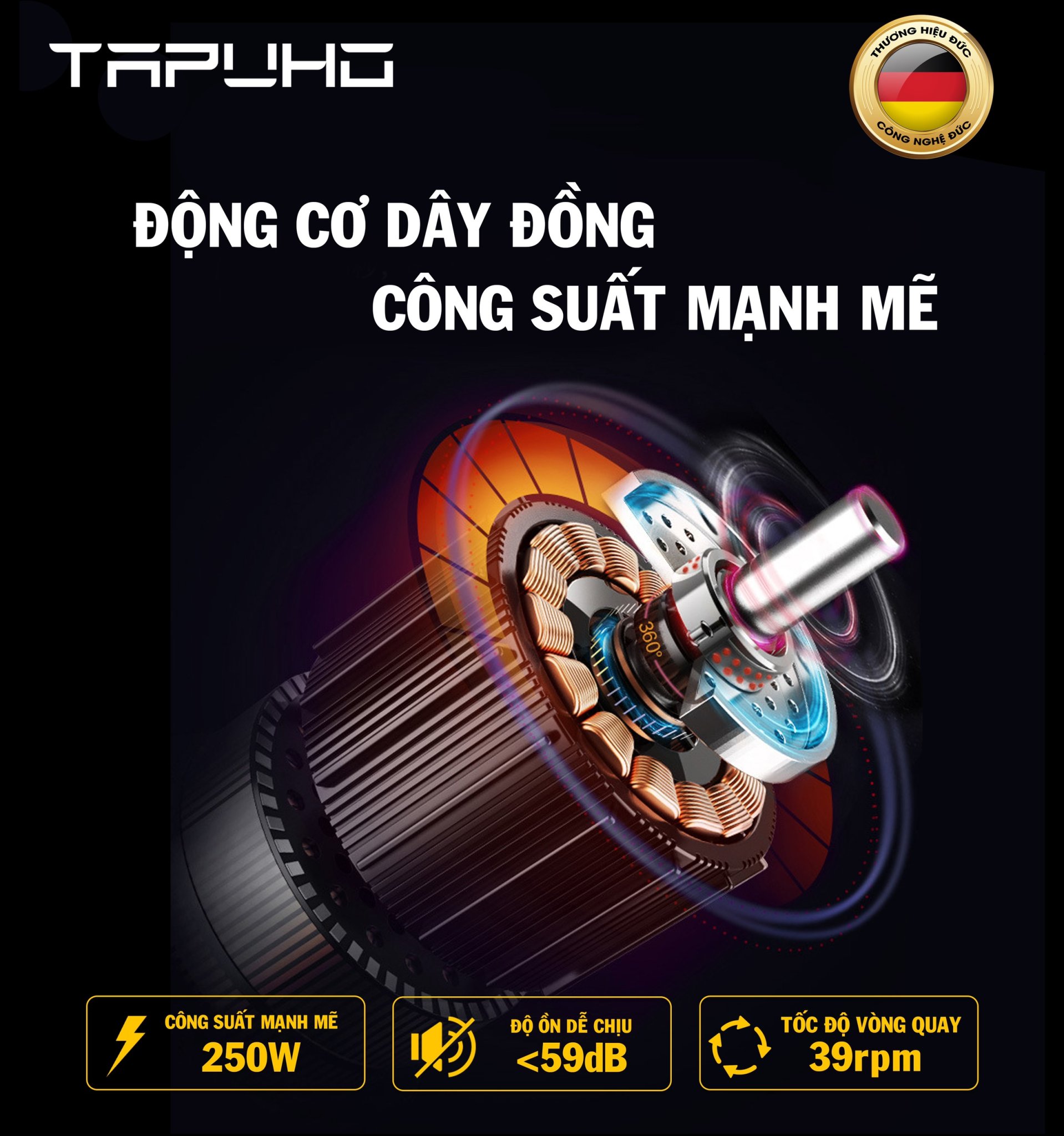 Máy ép hoa quả chậm Tapuho TS30 - Thương hiệu Đức