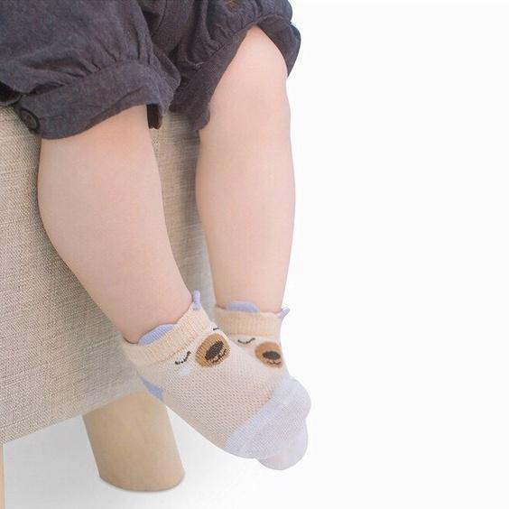 Tất trẻ em, Set 5 đôi tất điều hòa cotton cổ thấp Kid's Socks mềm mại thoáng khí cho trẻ sơ sinh