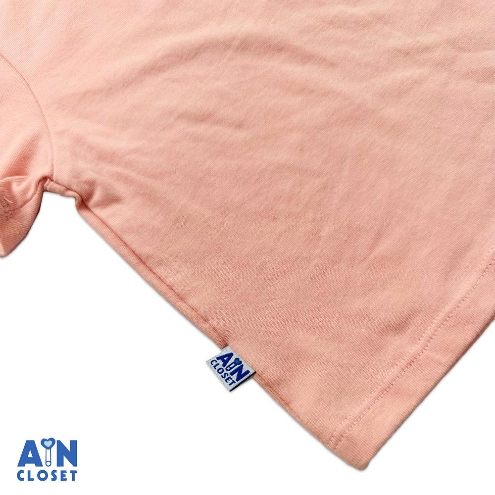 Áo ngắn tay unisex cho bé Hồng Phấn thun cotton - AICDBGPVSGL2 - AIN Closet