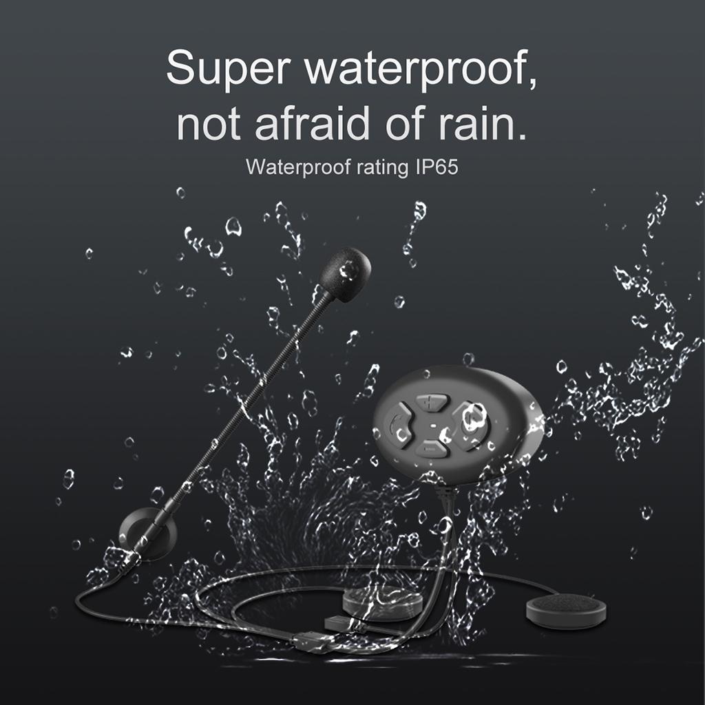 DK12 Motorcycle Helmet Headset Intercom Speaker Headphone w/Mic Bluetooth 5.0