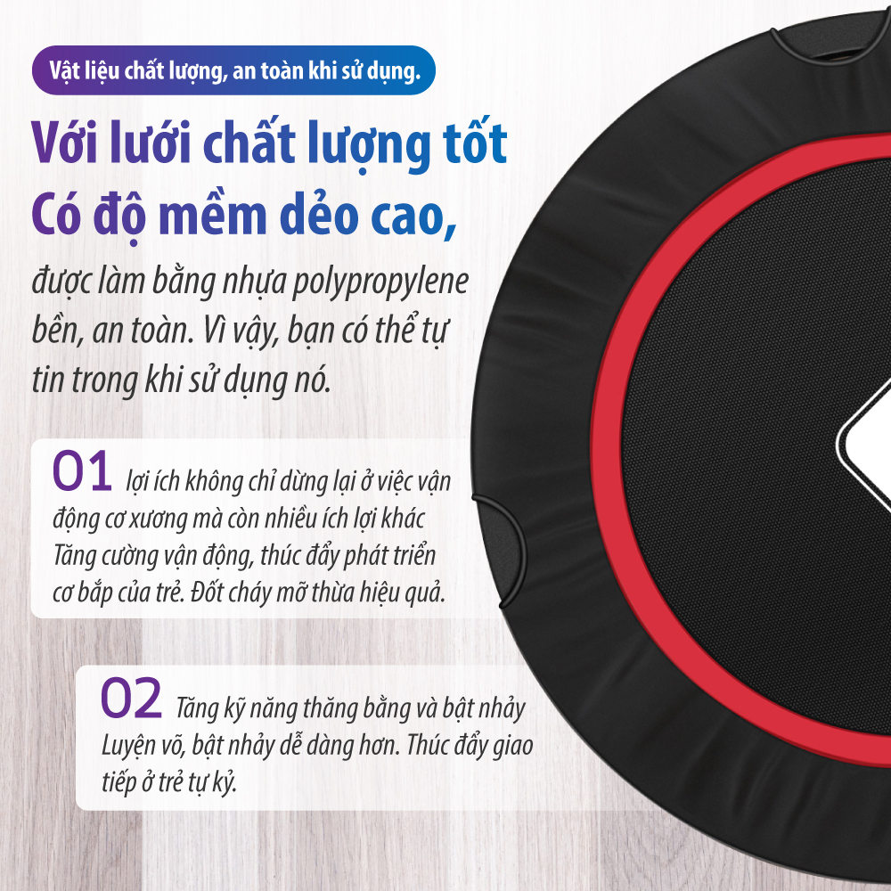 Sàn nhún Đệm Bật Lò Xo BG DB40 - Trampoline 40inch