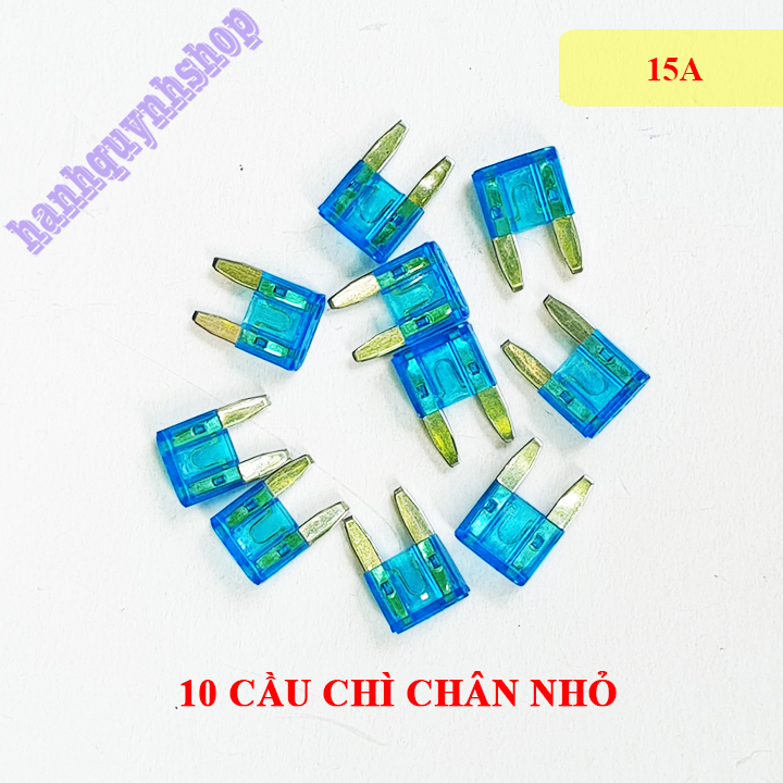 Combo 10 cầu chì ô tô chân nhỏ 5A 10A 15A 20A 25A 30A loại đẹp