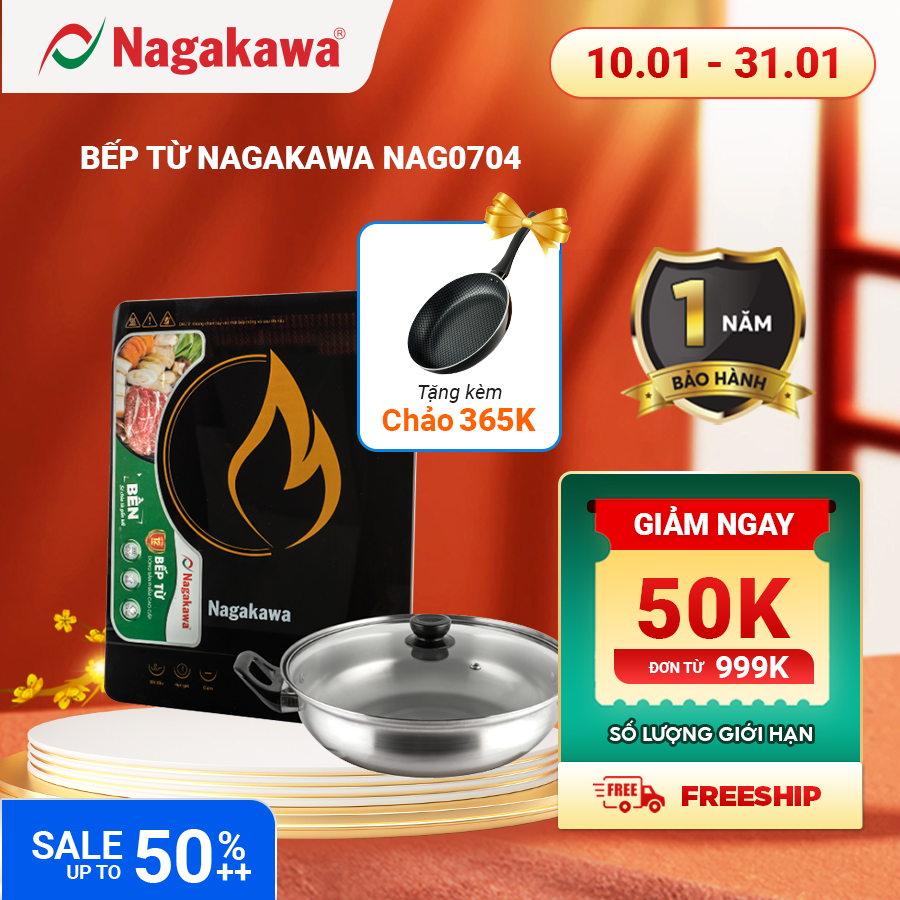 Bếp Điện Từ Đơn Nagakawa NAG0704  - Hàng chính hãng