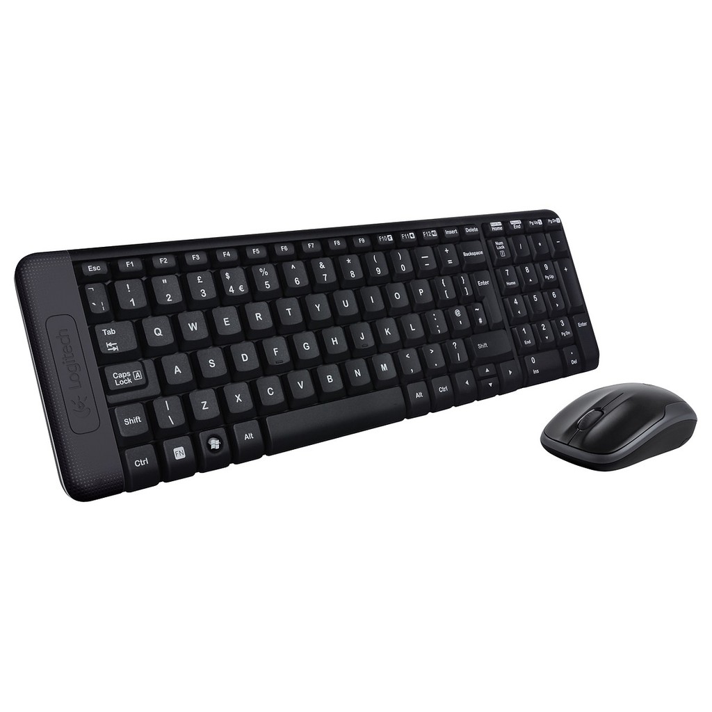 Bộ Bàn Phím Và Chuột Logitech MK220 Kết Nối Không Dây Wireless 2.4Ghz, Nhỏ Gọn - Hàng chính hãng