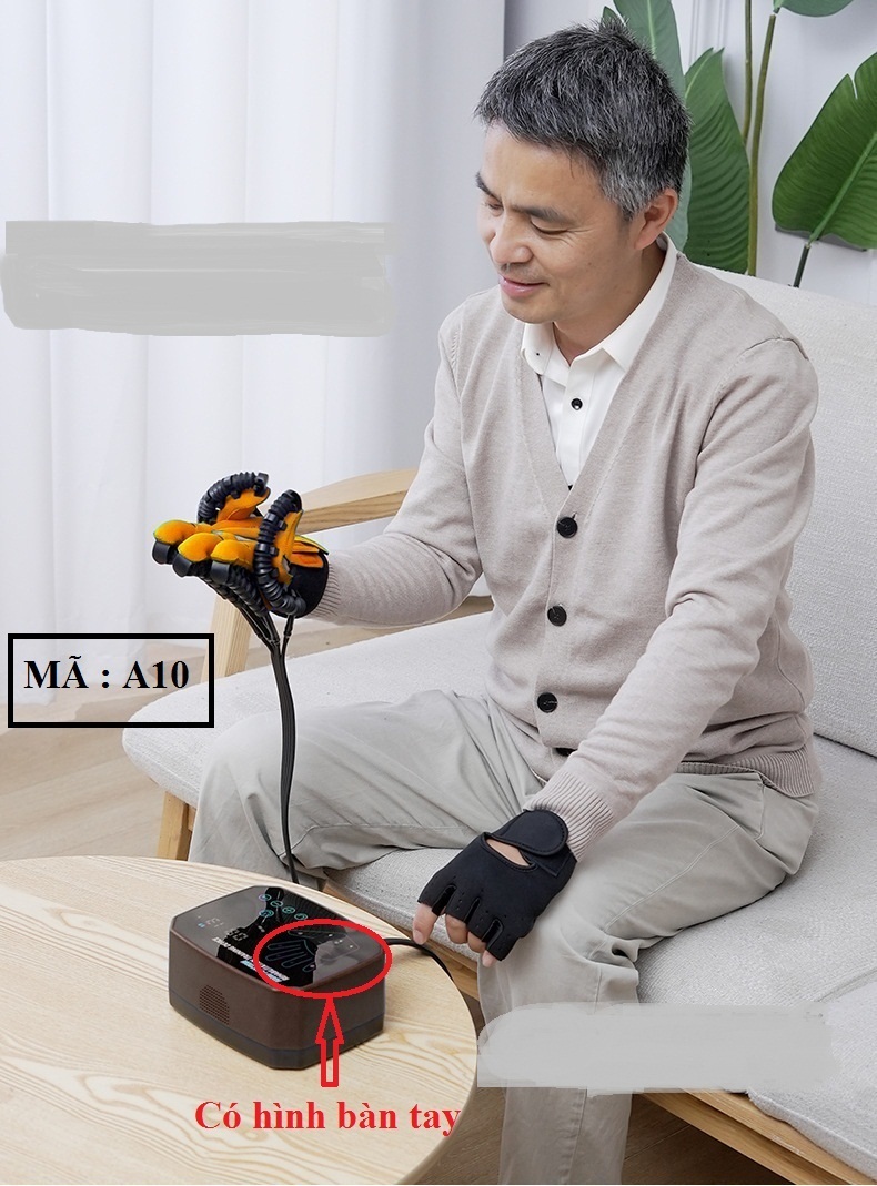 Găng tay robot, máy tập tay hỗ trợ tập bàn tay liệt cho người bị tai biến, đột quỵ , co cứng cơ-Mã A10