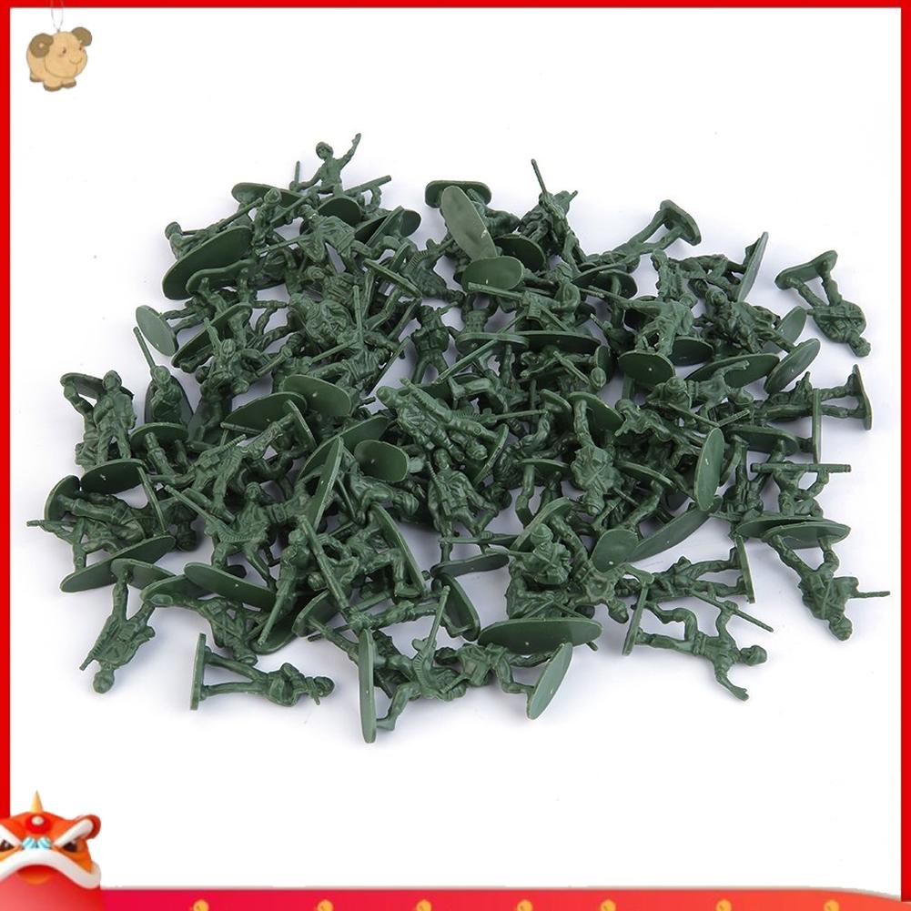 【EY】100Pcs Military Plastic Simulation Army Soldiers Model Kids Toy Collection Gift