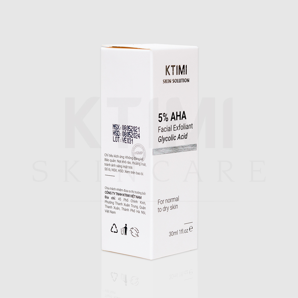 Serum Tẩy Tế Bào Chết KTIMI 5% AHA Facial Exfoliant Glycolic Acid