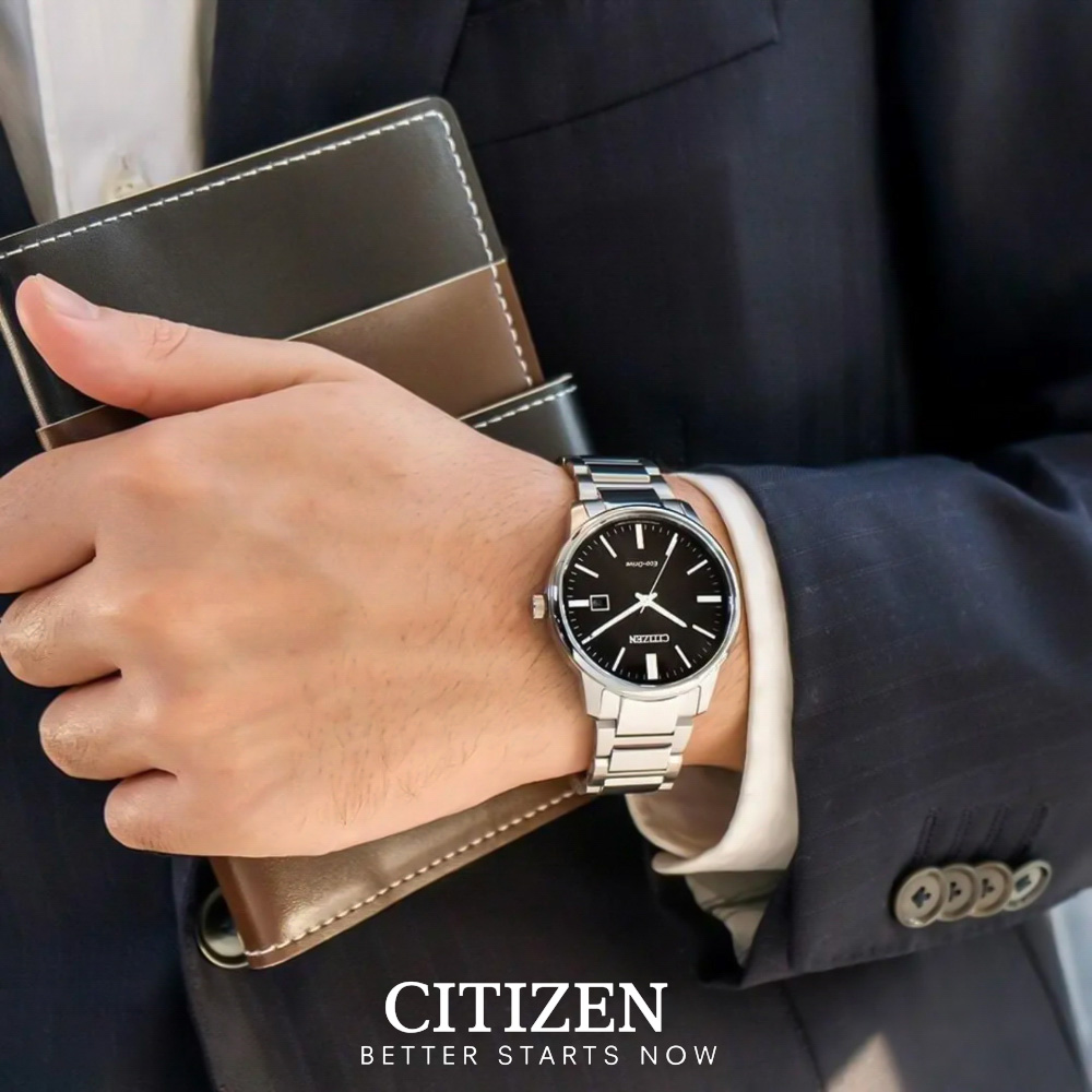 Đồng Hồ Nam Citizen Dây Thép Không Gỉ BM7521-85E - Mặt Đen (Sapphire)