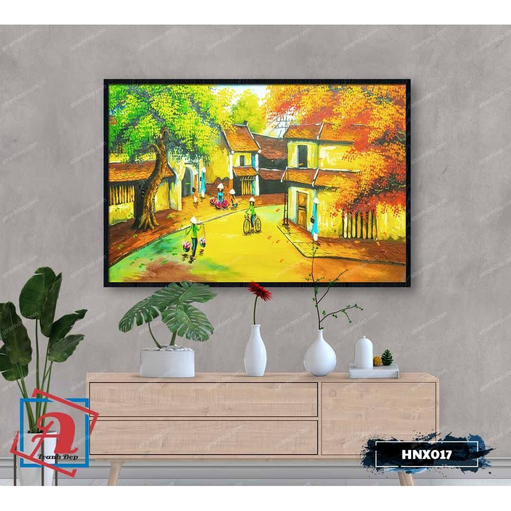 Tranh in lụa phố cổ Hà Nội - HNX017