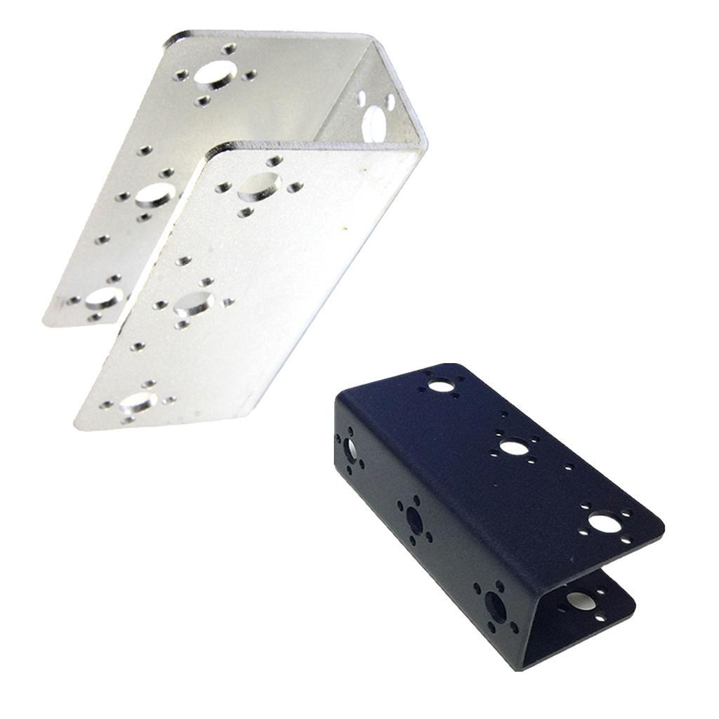 2Pcs Black Metal U-Shaped and L-Shaped Beam Bracket for Robot Arm / Humanoid Robot / Servo