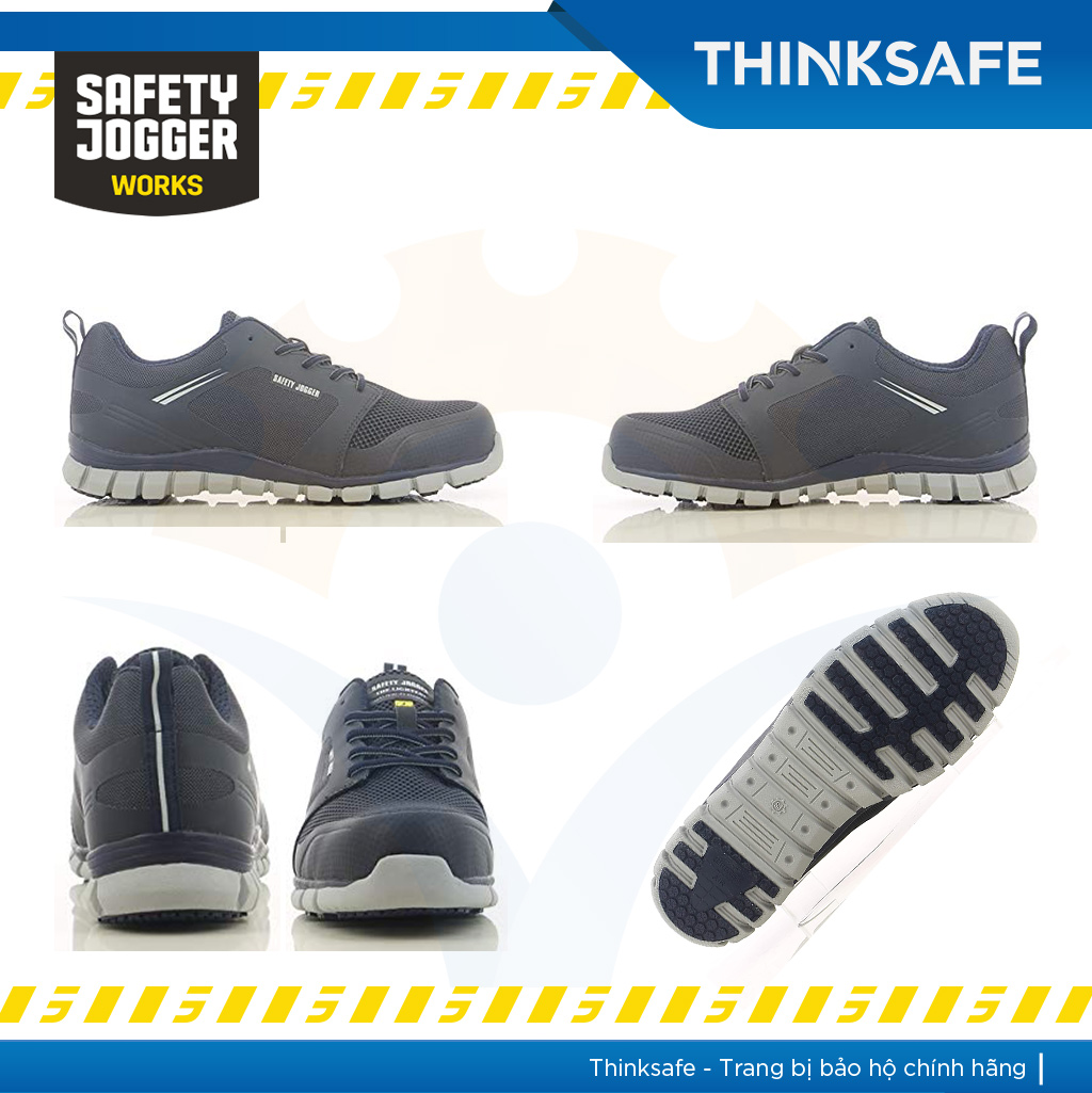 Giày bảo hộ lao động Safety Jogger Ligero S1P đệm khí nâng đỡ gót, chống đinh, chống trơn, chống tĩnh điện - Thinksafe