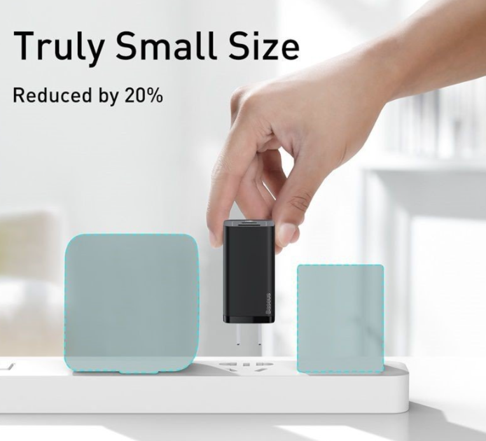 Củ Sạc Siêu Nhanh, Nhỏ Gọn Baseus GaN2 Lite Quick Charger 65W - Hàng Chính Hãng