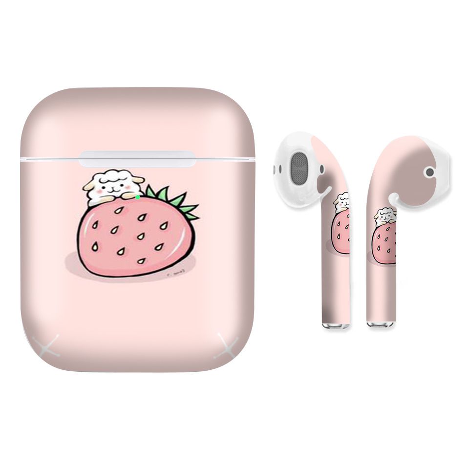 Miếng dán skin chống bẩn cho tai nghe AirPods in hình thiết kế - atk249 (bản không dây 1 và 2)