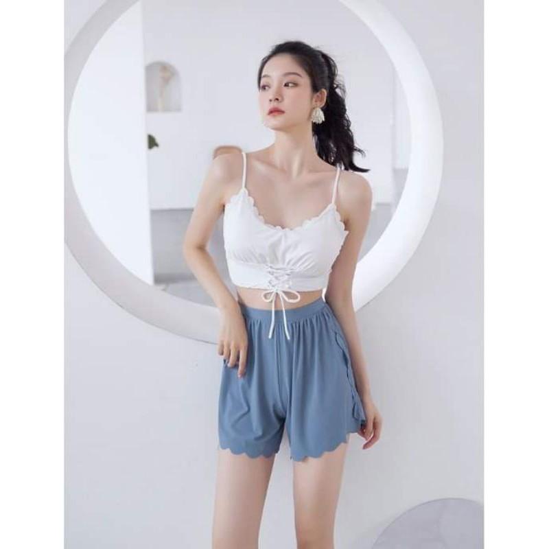 Đồ Bơi 3 Mảnh Lưng Cao Kèm Quần Đùi S137