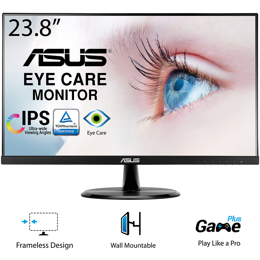 Màn Hình ASUS VP249HE 24 IPS Full HD (1920x1080) 5ms 60Hz Viền Mỏng Bảo Vệ Mắt - Hàng Chính Hãng