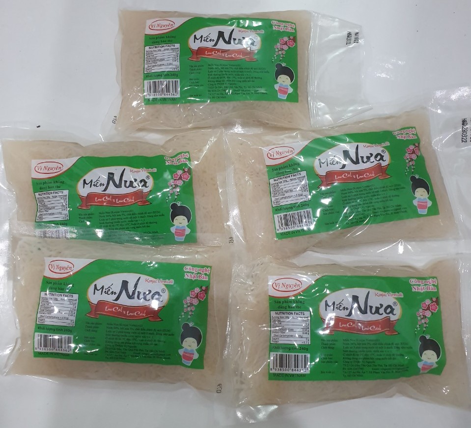 Combo 5 Gói Miến Nưa Vị Nguyên 240Gram