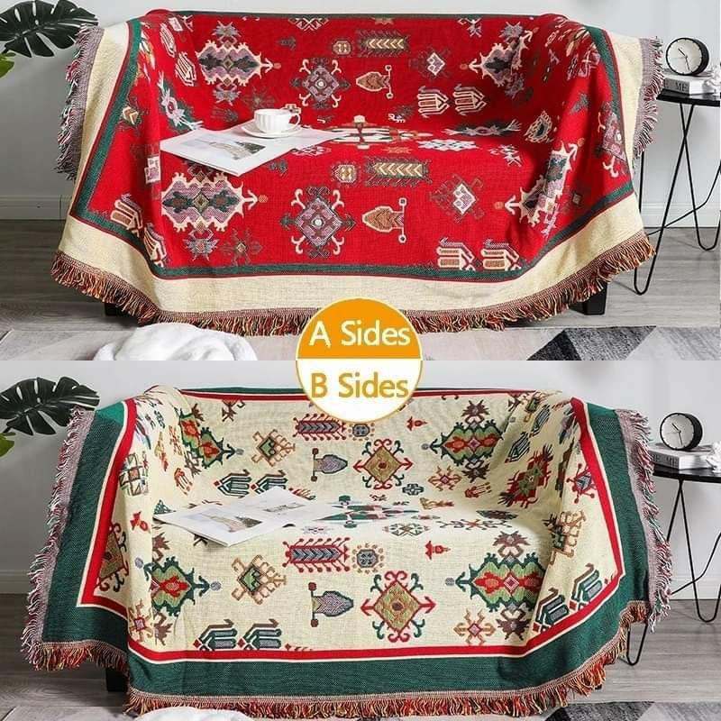 Thảm thổ cẩm , thảm trải sofa ,thảm vitage 2 mặt khác nhau