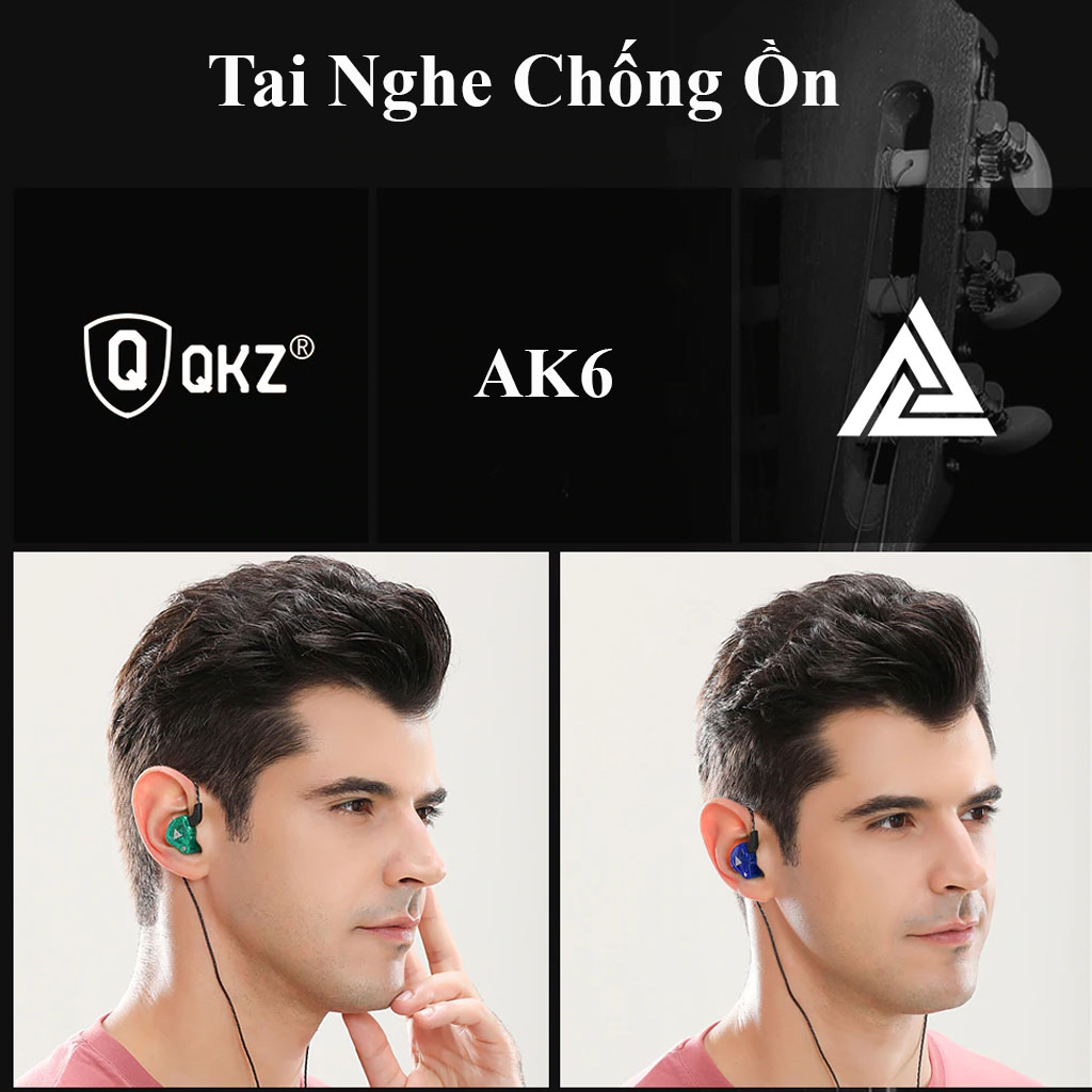 Tai Nghe Nhét Tai QKZ-AK6 Bass Siêu Khủng Âm Thanh Cực Đỉnh Chống Ồn Có Mic Đàm Thoại - Hàng Nhập Khẩu