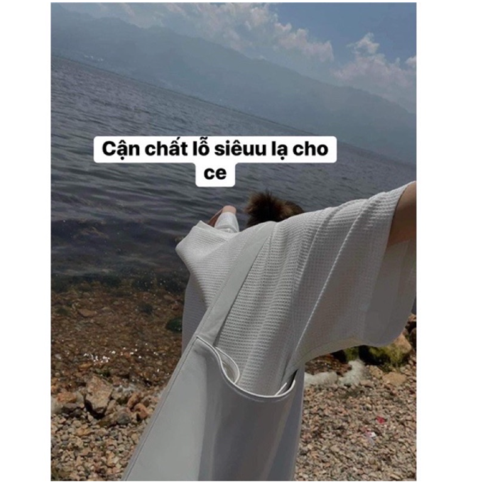 Bộ đồ nữ áo tay lỡ quần sooc dáng thụng chất tổ ong freesize thời trang mùa hè trẻ trung năng động