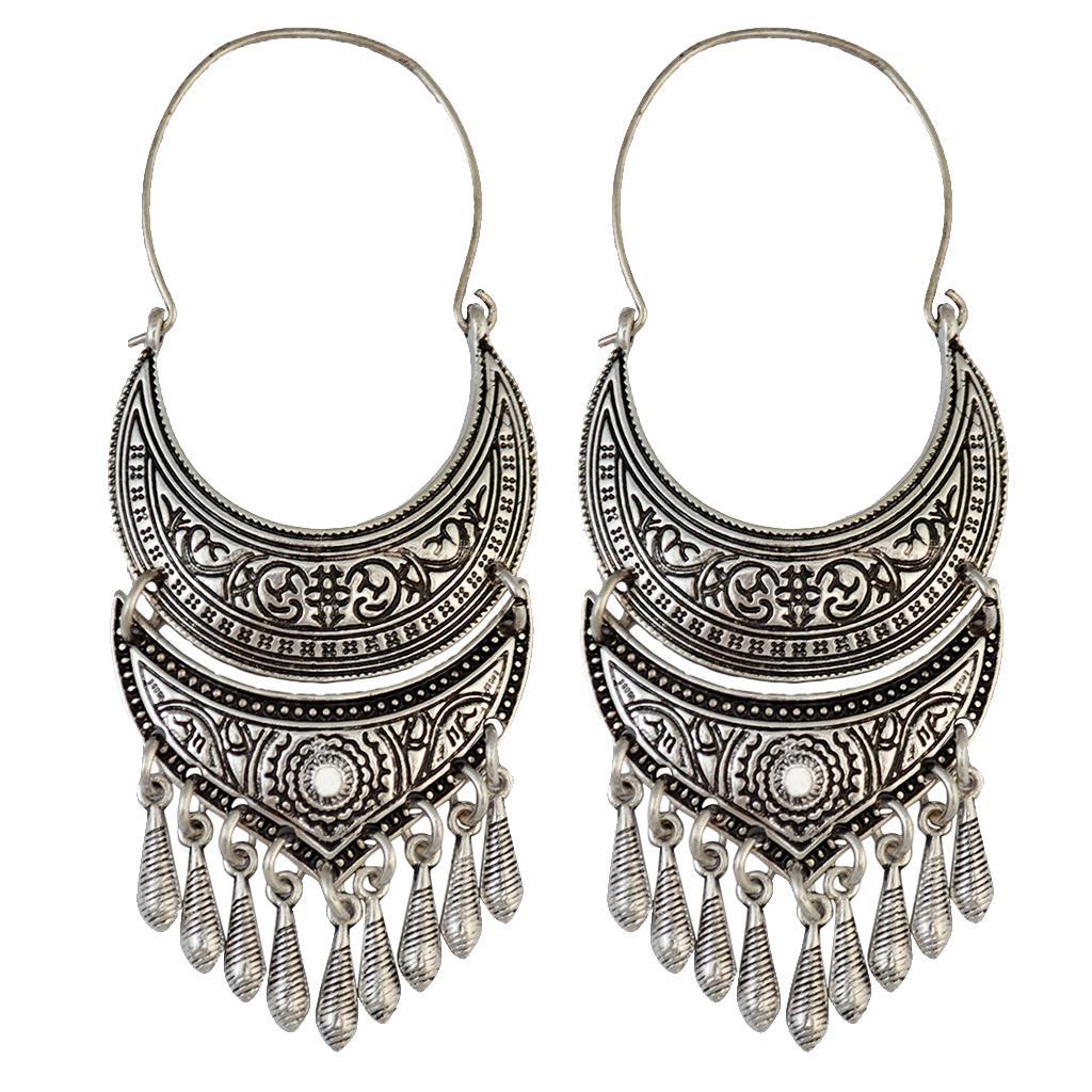 Bohemian  Carved Earring Bead Dangle Drop Earrings