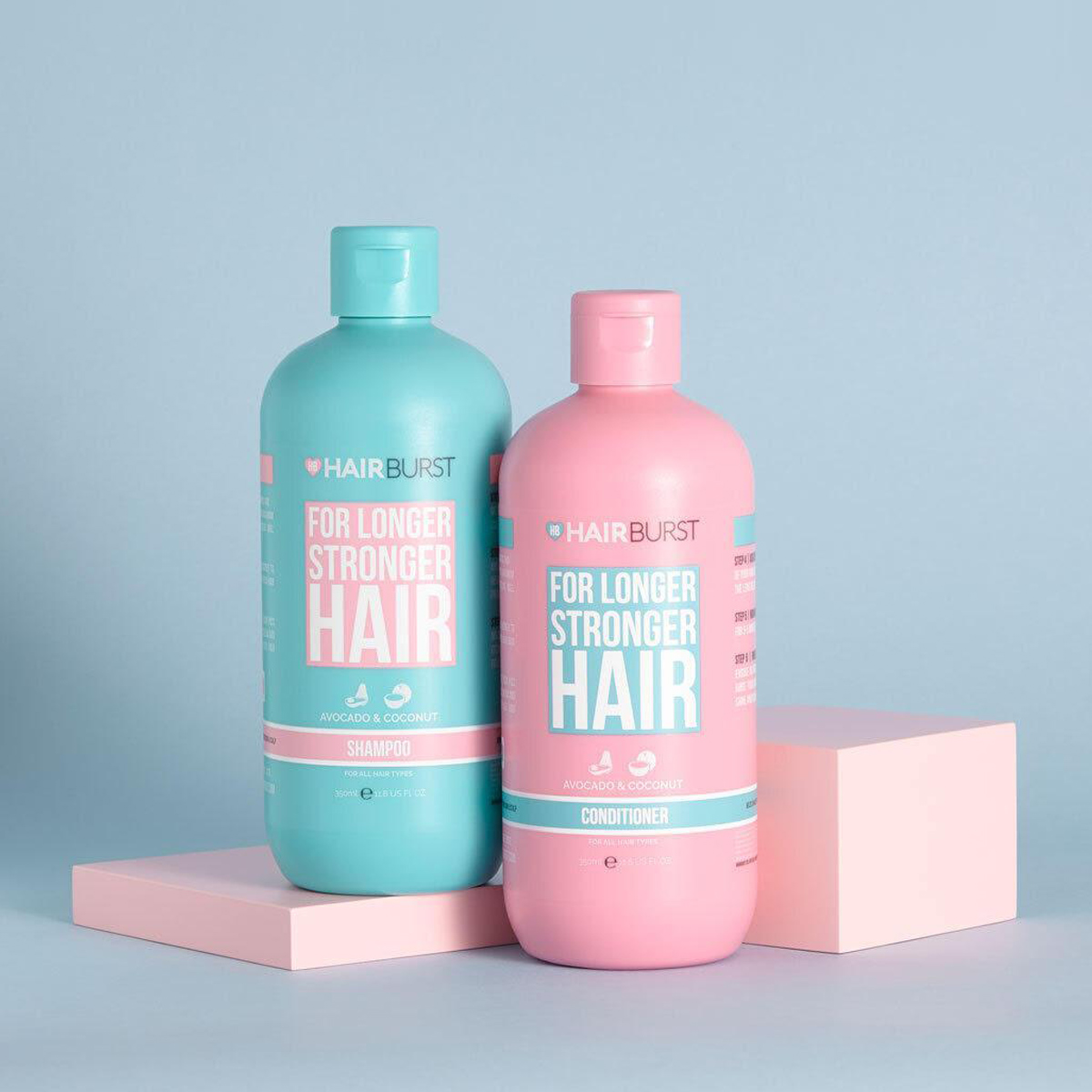 Bộ Dầu Gội Xả HAIRBURST For Longer Stronger Hair Kích Thích Tóc Mọc Dài Chắc Khỏe 350ml