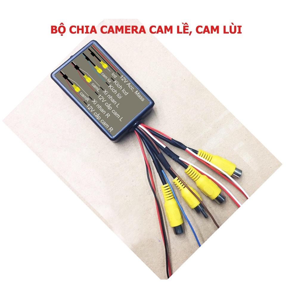 Bộ Chia Tín Hiệu 02 Camera Cặp Lề, 01 Camera Lùi Cho Màn Hình Ô Tô